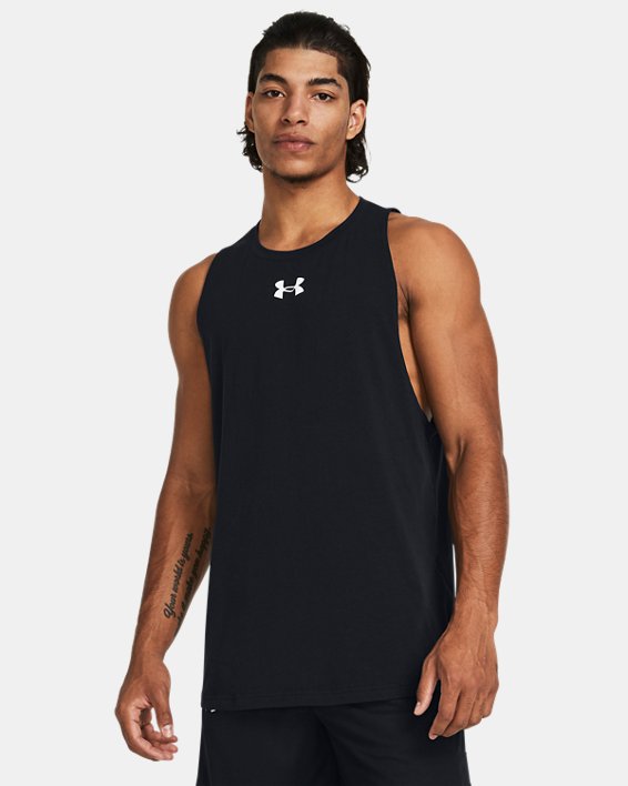 เสื้อกล้าม UA Baseline Cotton สำหรับผู้ชาย in Black image number 0